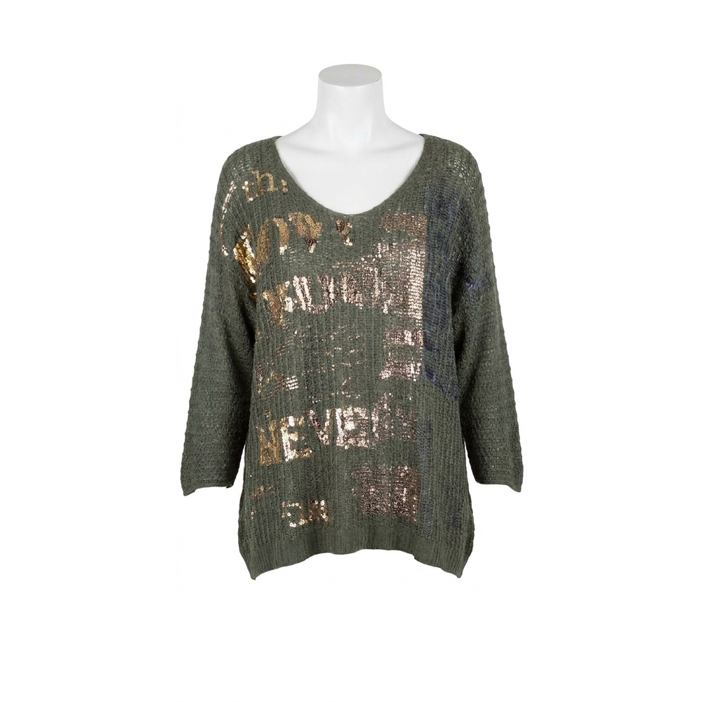 NEW GIGI MODA lustro knit sweater in olive
